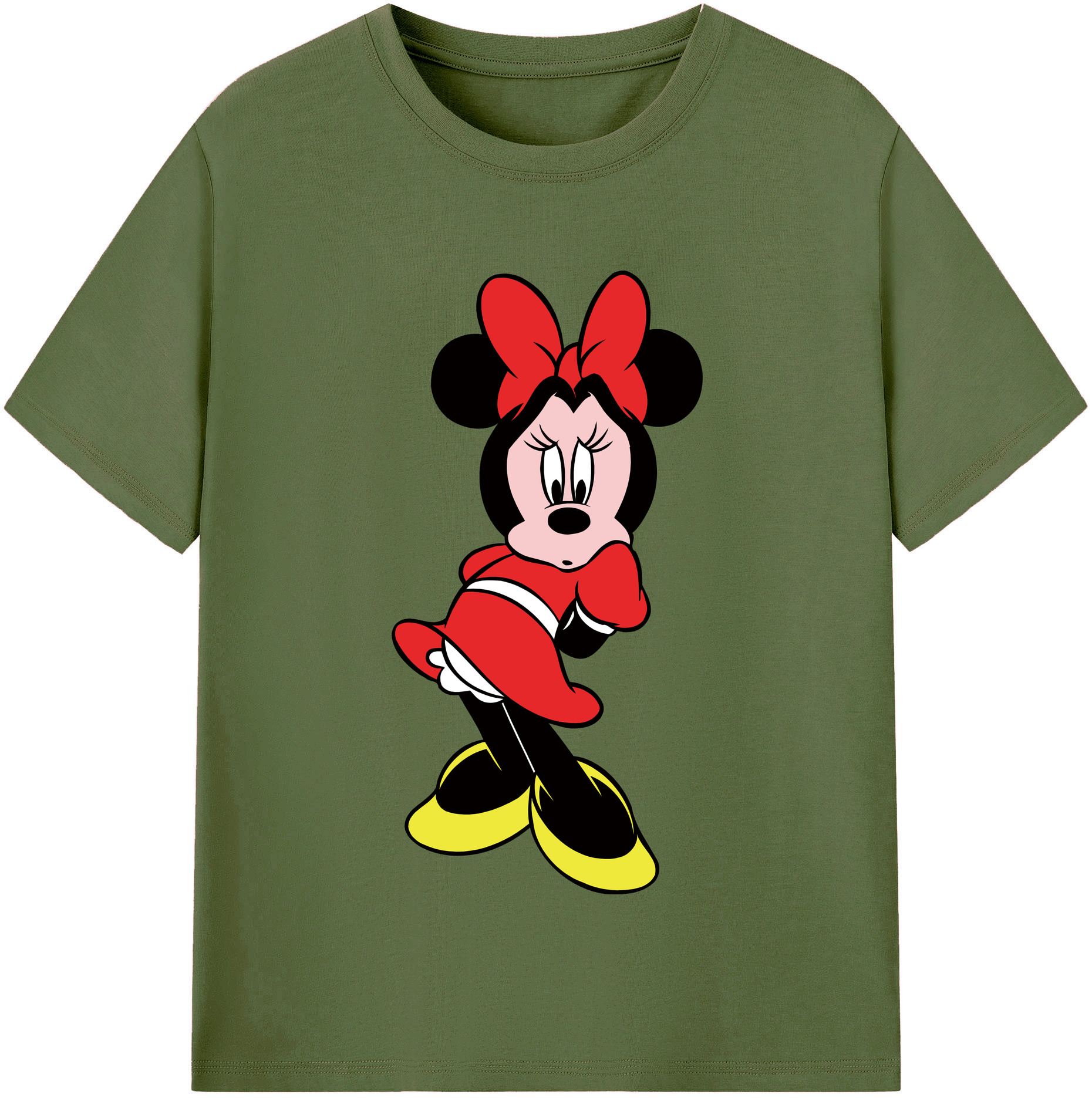 （画像用） ミッキーマウス Mickey Mouse 綿100％半袖Tシャツ（フロントプリント）